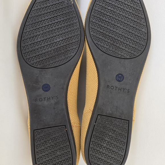 Rothy's The Point Slip on Flats Ballerin Shoes in Yellow Washable Fabric size 9 - Picture 16 of 16